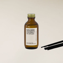 Golden Coconut fragranced reed diffuser in 100ml amber bottle