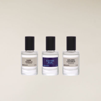 A set of oil perfume bottles in 3 different fragrances
