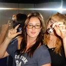 Electric Blue perfume oil in an elevator