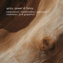 Woody background with fragrance notes for white sandalwood by amberjack