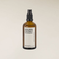 Golden Coconut fragranced room spray in 100ml amber bottle