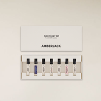 Amberjack perfume discovery set with six small 2ml bottles 