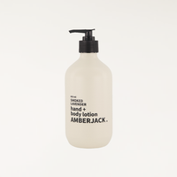 Smoked lavender scented hand and body lotion recycled plastic bottle 